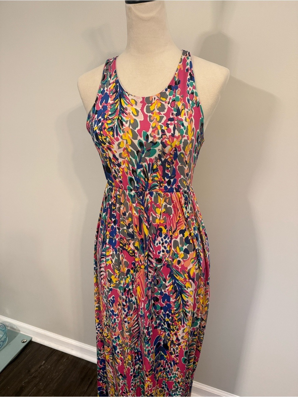 Vibrant Pink Floral-Print Maxi Dress - Picture 2 of 8